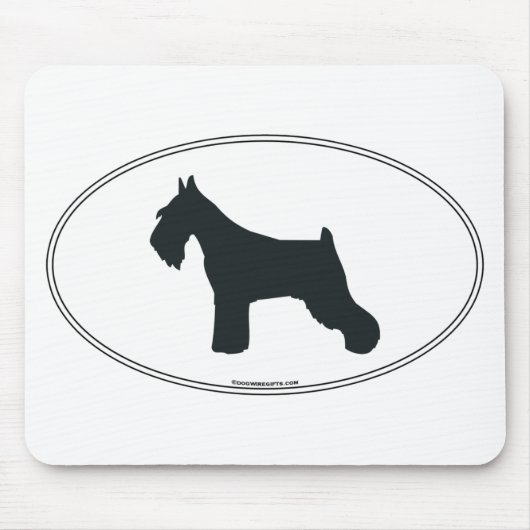 Schnauzer Silhouette Muismat (Voorkant)