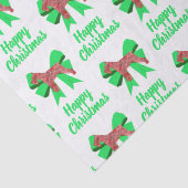 Schnauzer Silhouette Red Christmas Dog & Bow White Tissuepapier (Detail)