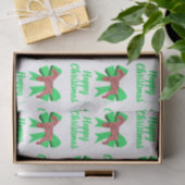 Schnauzer Silhouette Red Christmas Dog & Bow White Tissuepapier (Geschenk)