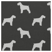 Schnauzer Silhouettes Grey and Black Patterned Stof (Close Up)