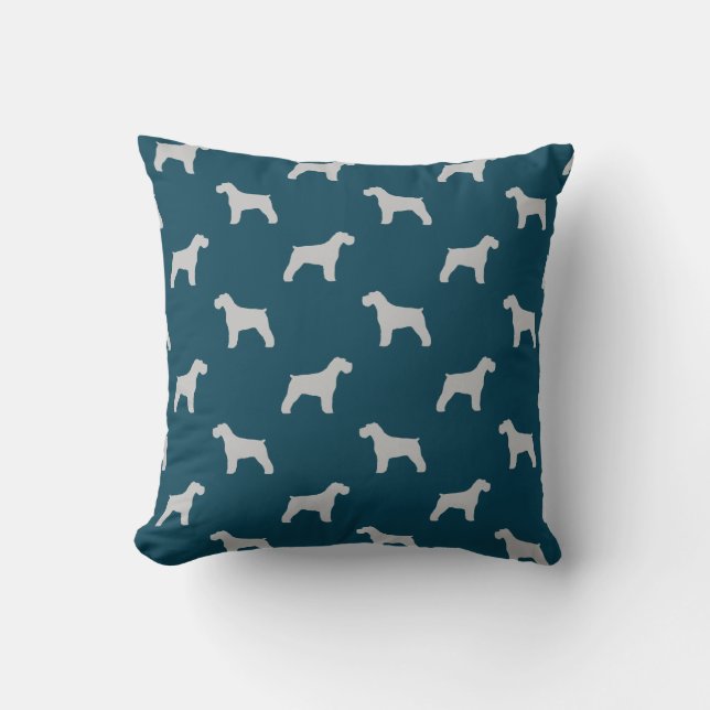 Schnauzer Silhouettes Pattern Kussen (Voorkant)
