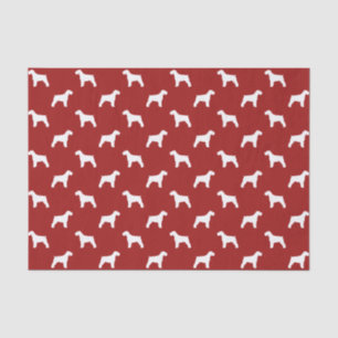 Schnauzer Silhouettes Pattern Red Tissuepapier