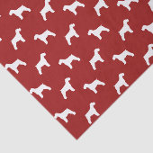 Schnauzer Silhouettes Pattern Red Tissuepapier (Detail)