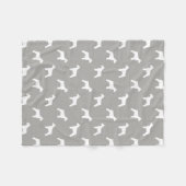 Schnauzer Silhouettes Pattern White en Grey Fleece Deken (Voorkant (Horizontaal))
