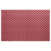 Schnauzer Silhouettes Red en White Patterned Stof (Yard (91,4 cm))
