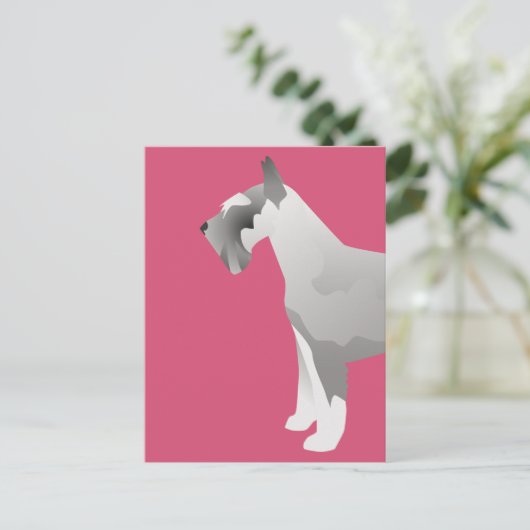 Schnauzer-Sjablonen klaar om aan te passen Briefkaart (Staand voorkant)