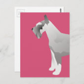 Schnauzer-Sjablonen klaar om aan te passen Briefkaart (Voorkant / Achterkant)