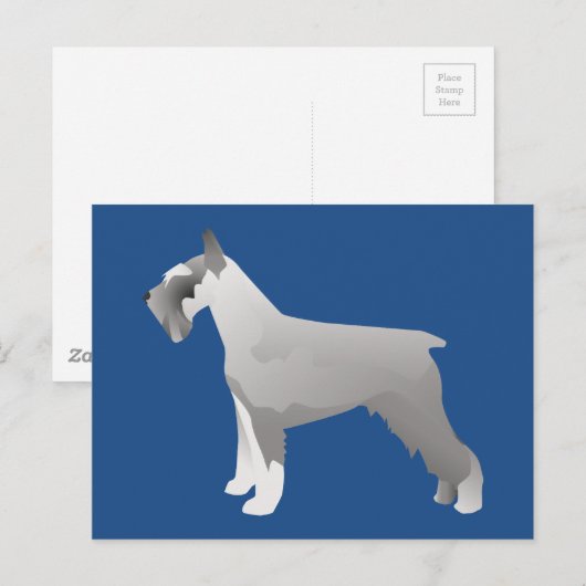 Schnauzer-Sjablonen klaar om aan te passen Briefkaart (Voorkant / Achterkant)