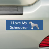 Schnauzer-Sjablonen klaar om aan te passen Bumpersticker (Op auto)