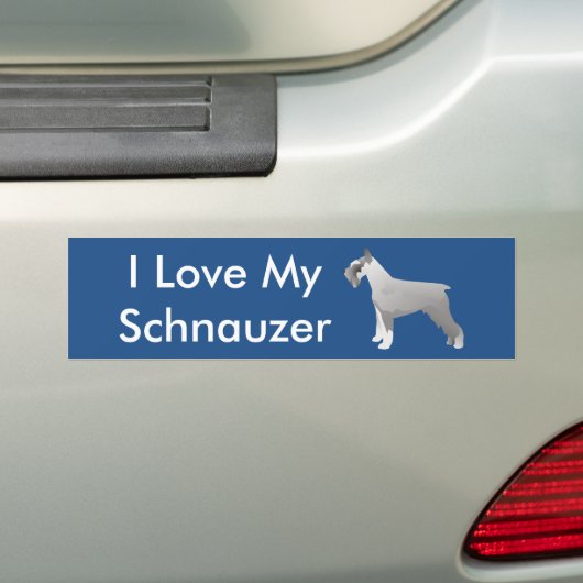 Schnauzer-Sjablonen klaar om aan te passen Bumpersticker (Op auto)
