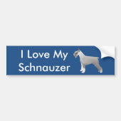 Schnauzer-Sjablonen klaar om aan te passen Bumpersticker (Voorkant)