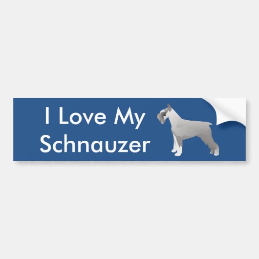 Schnauzer-Sjablonen klaar om aan te passen Bumpersticker (Voorkant)