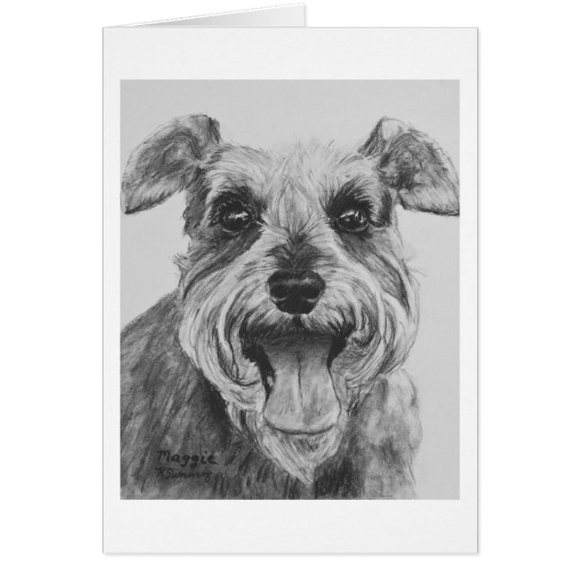 Schnauzer Sketch Artwork (Voorkant)