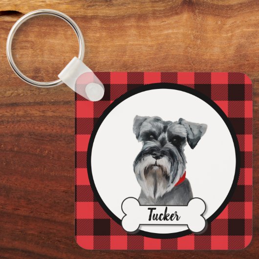 Schnauzer Sleutelhanger (Voorkant)