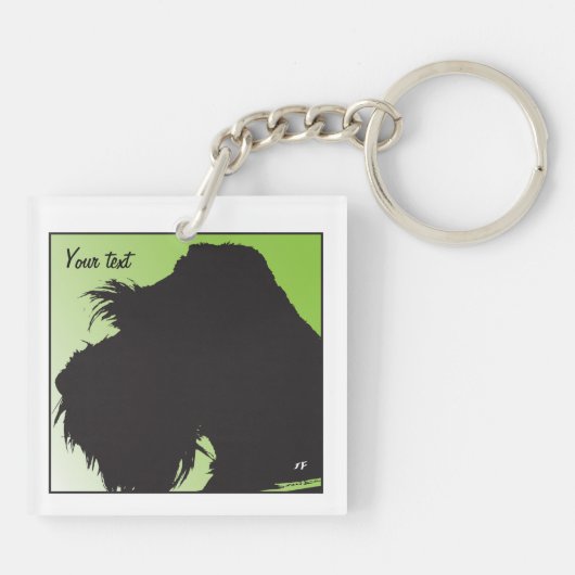 Schnauzer Sleutelhanger (Achterkant)