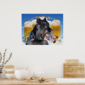 SCHNAUZER SLUIT MIJN BEER-KUNST NIET AAN POSTER (Keuken)