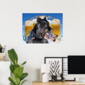 SCHNAUZER SLUIT MIJN BEER-KUNST NIET AAN POSTER (Thuiskantoor)