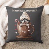 Schnauzer Snuggles & Hot Chocolate Kussen (Deken)