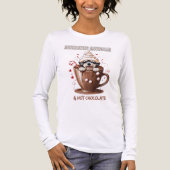 Schnauzer Snuggles & Hot Chocolate Tri-Blend Shirt (Voorkant volledig)