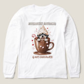 Schnauzer Snuggles & Hot Chocolate Tri-Blend Shirt (Voorkant)