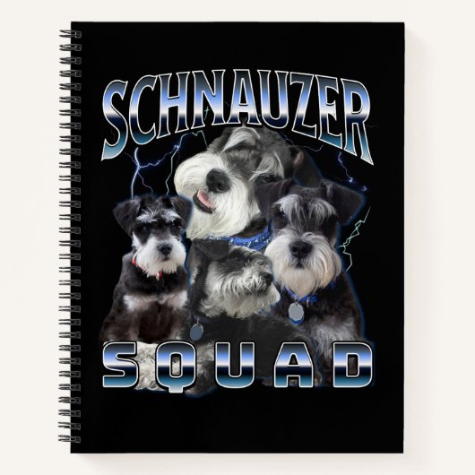 Schnauzer Squad - Bootleg Rap Style Notitieboek (Voorkant)