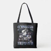 Schnauzer Squad - Bootleg Rap Style Tote Bag (Achterkant)