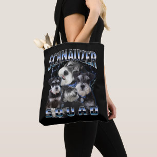 Schnauzer Squad - Bootleg Rap Style Tote Bag