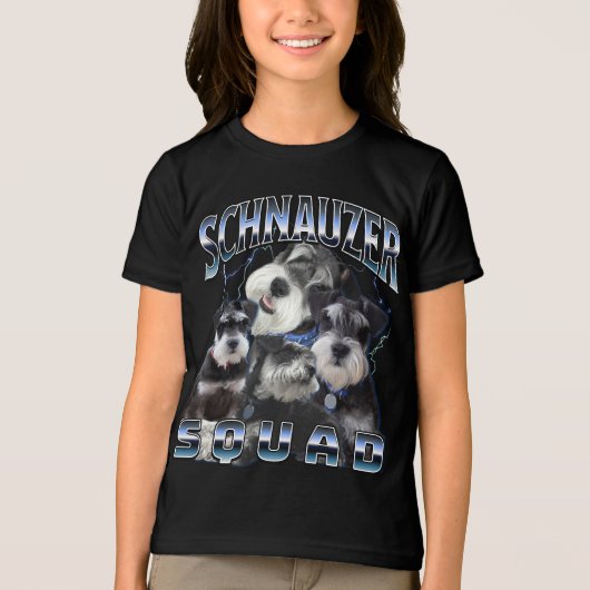 Schnauzer Squad - Bootleg Rap Style Tri-Blend Shirt (Voorkant)
