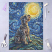 Schnauzer Starry Night Decoupage Tissuepapier (Craft)