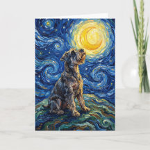 Schnauzer Starry Night Schilderij