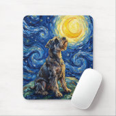 Schnauzer Starry Night Schilderij Muismat (Met muis)
