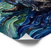 Schnauzer Starry Night Schilderij Perfect Poster (Hoek)