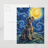 Schnauzer sterrenhemel schilderij briefkaart (Voorkant / Achterkant)