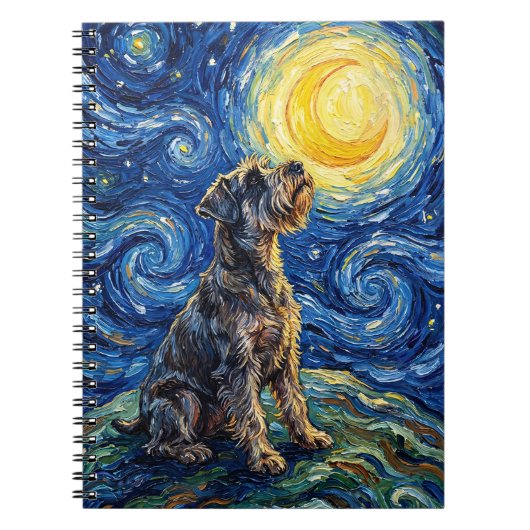 Schnauzer sterrenhemel schilderij notitieboek (Voorkant)