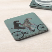 Schnauzer Tandem Bier Onderzetter (Linkerzijde)