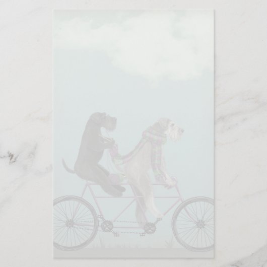 Schnauzer Tandem Briefpapier (Voorkant)