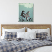 Schnauzer Tandem Canvas Afdruk (Insitu (Slaapkamer))