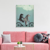 Schnauzer Tandem Canvas Afdruk (Insitu (Woonkamer))