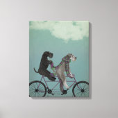 Schnauzer Tandem Canvas Afdruk (Voorkant)