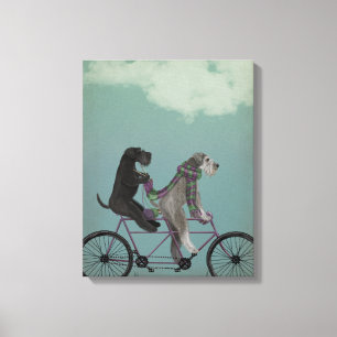 Schnauzer Tandem Canvas Afdruk