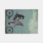 Schnauzer Tandem Fleece Deken (Voorkant (Horizontaal))