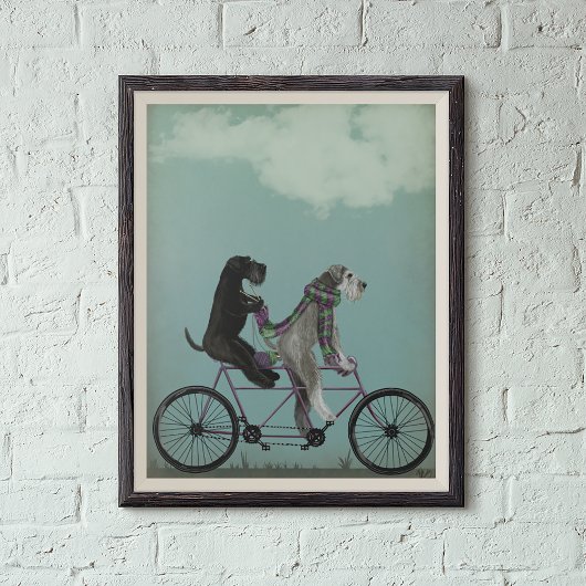 Schnauzer Tandem Poster