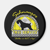 Schnauzer Taxi Service Magneet (Voorkant)