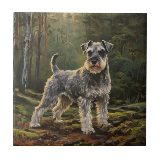 Schnauzer  tegeltje (Voorkant)