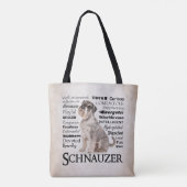 Schnauzer Traits Canvas tas (Achterkant)
