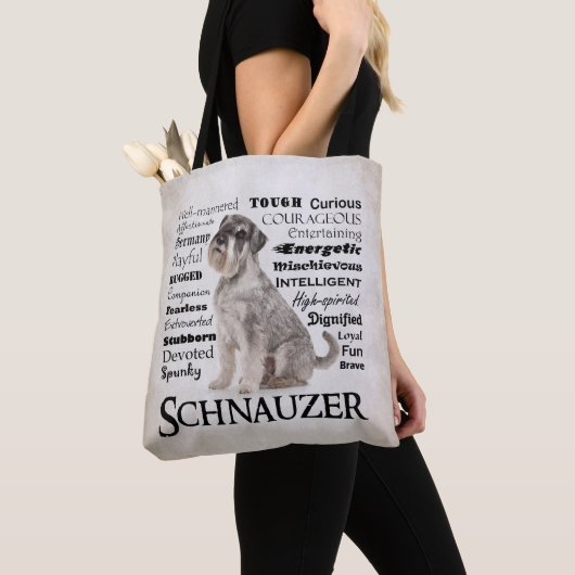 Schnauzer Traits Canvas tas (Dichtbij)