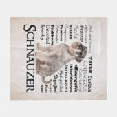 Schnauzer Traits Fleece Blanket (Voorkant (Horizontaal))