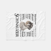Schnauzer Traits Fleece Blanket (Voorkant (Horizontaal))