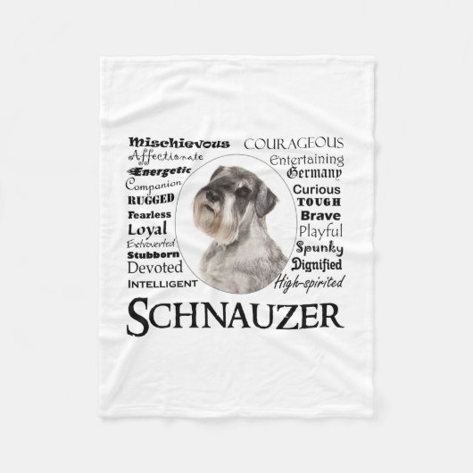 Schnauzer Traits Fleece Blanket (Voorkant)