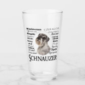Schnauzer Traits Glass Tumbler (Voorkant)